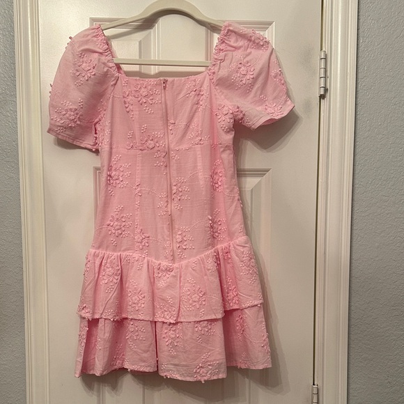 Gianni Bini Pink Floral Embroidered Dress girls youth size 10 - Picture 3 of 7